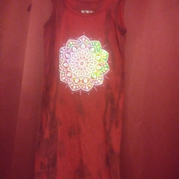 Tie-dyed tank w/design NWOT - Picture 2 of 2